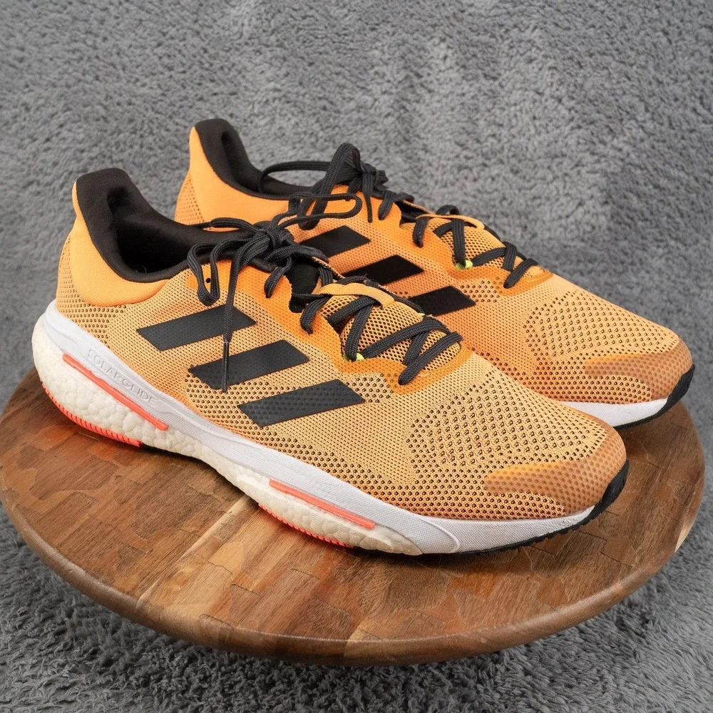 Adidas Solar Glide 5 Athletic Mens Size 14 Orange Good GX5470 Running Shoes
